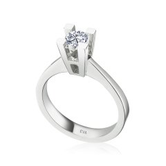 H Renk 0,80 Karat Pırlanta Tektaş Yüzük 22