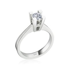 H Renk 0,80 Karat Pırlanta Tektaş Yüzük 22