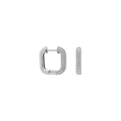 Kare Zirkon Küpe 717029 Silver