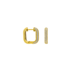 Kare Zirkon Küpe 717029 Gold