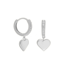 Zirkonlu Kalp Küpe 717078 Silver
