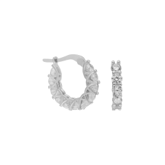 Zirkon Halka Küpe 717034 Silver