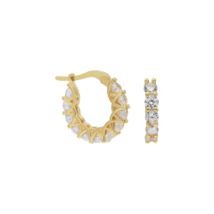Zirkon Halka Küpe 717034 Gold