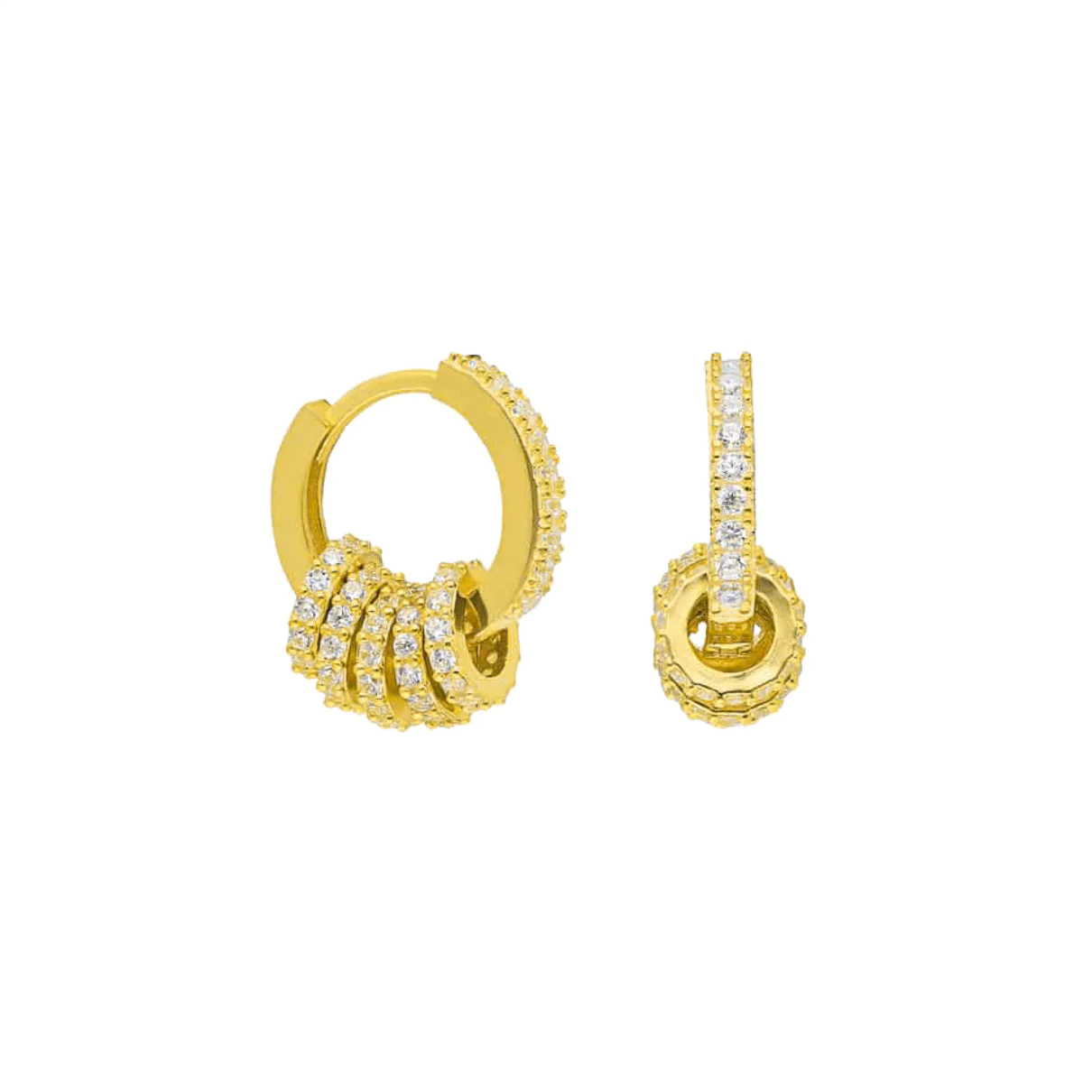 Zirkon Halka Küpe 717038 Gold