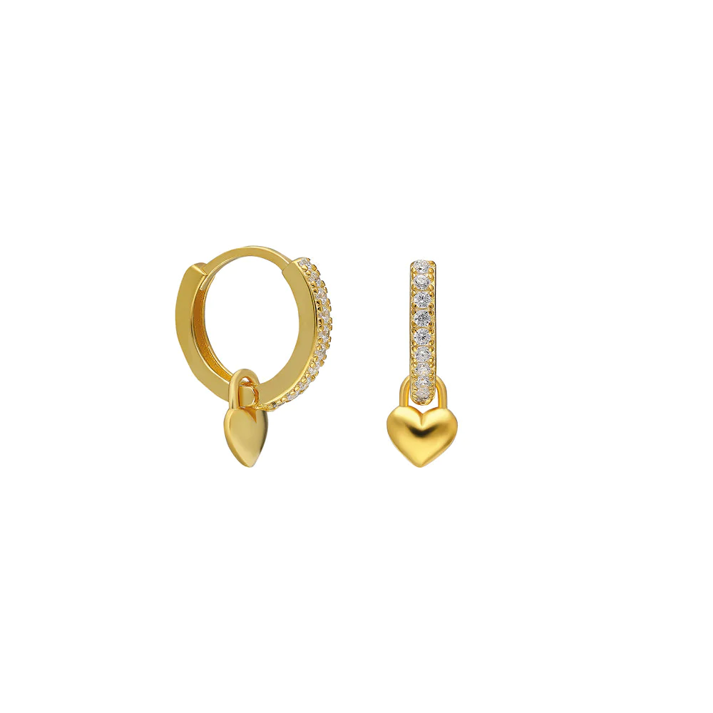 Kalp Halka Küpe 717040 Gold