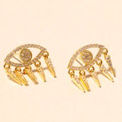 Zirkon Göz Küpe 717079 Gold