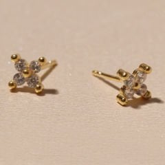 Mini Çiçek Küpe 717084 Gold