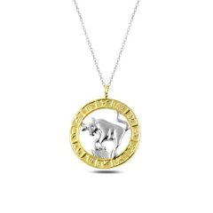 ​Gümüş Gold Boğa Burcu Kolye