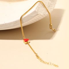 Kırmızı Kalpli Bileklik 718500 Gold