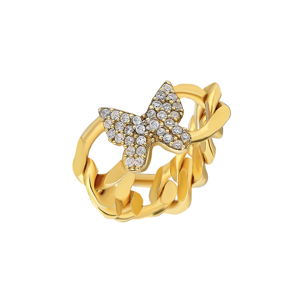 Kelebek Yüzük 718869 Gold