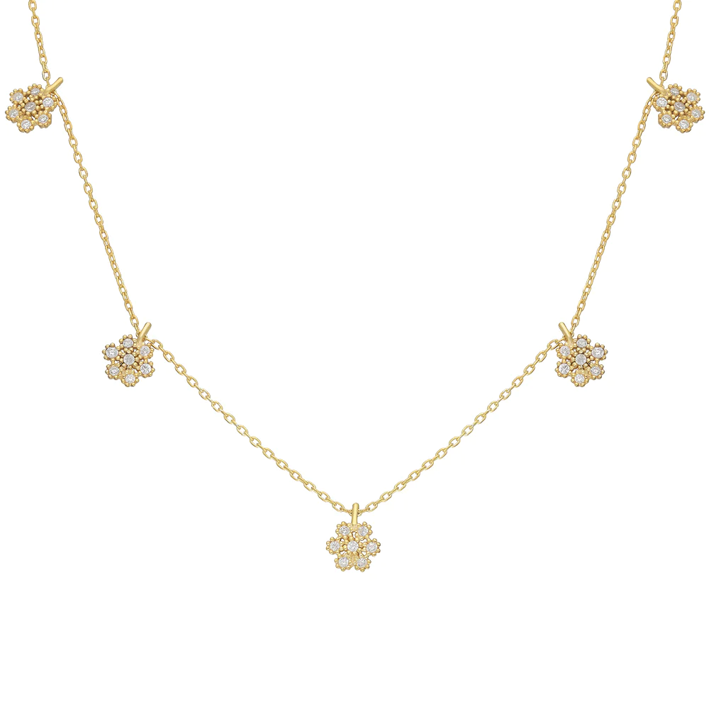 Flower Sallantılı Kolye 718909 Gold
