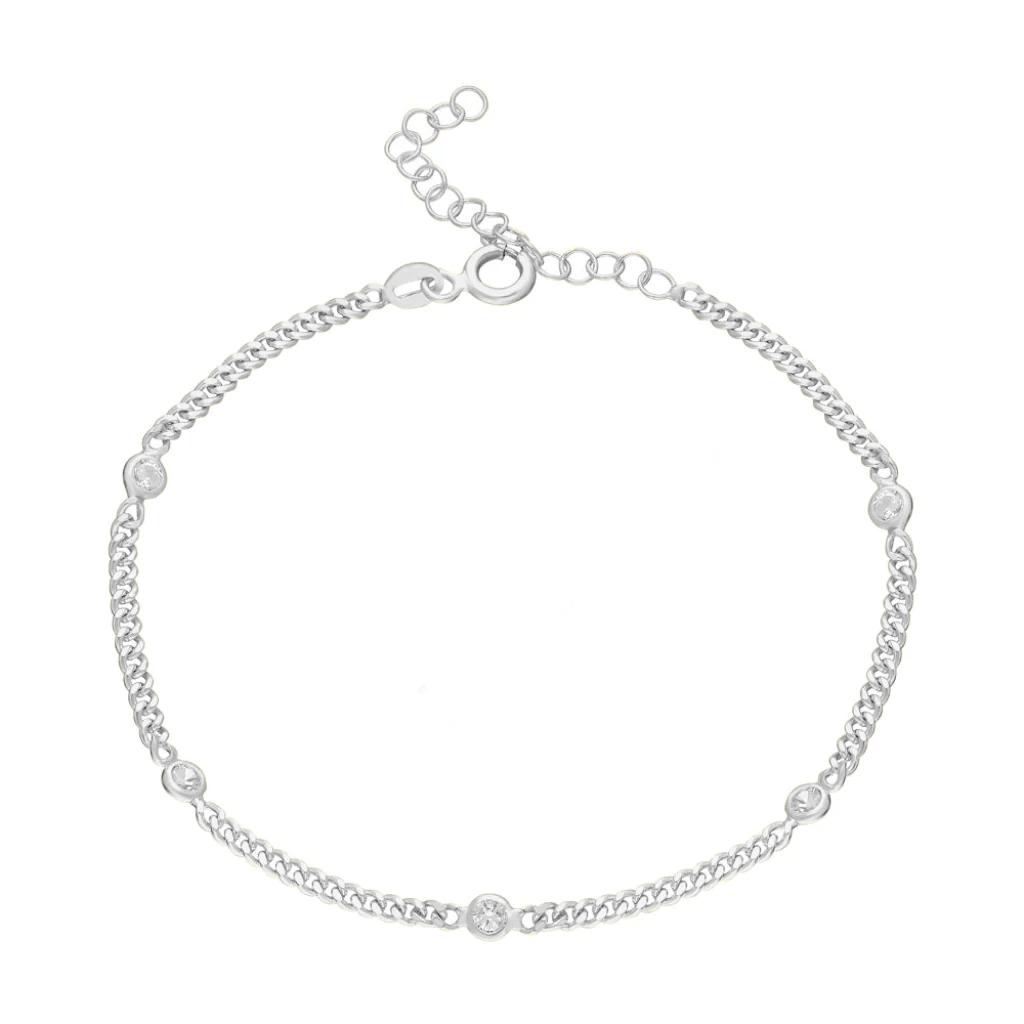 Beş Taşlı Bileklik 718512 Silver