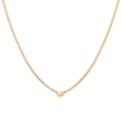 Taşlı Kalp Kolye 718917 Silver