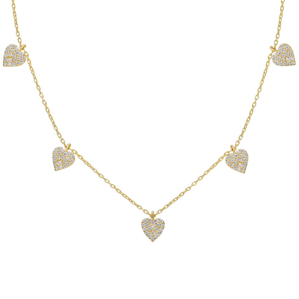 Sallantılı Kalp Kolye 718918 Gold