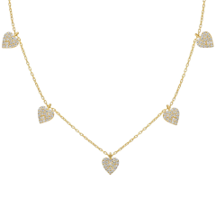 Sallantılı Kalp Kolye 718918 Gold