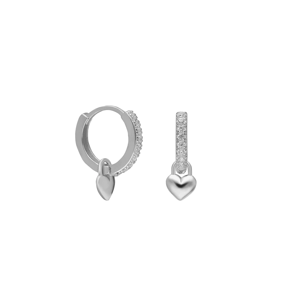 Kalp Halka Küpe 717040 Silver