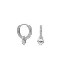 Kalp Halka Küpe 717040 Silver