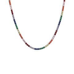 Renkli Suyolu Kolye 718932 Silver