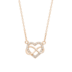 Kalp ve Sonsuzluk Kolye 718004 Rose