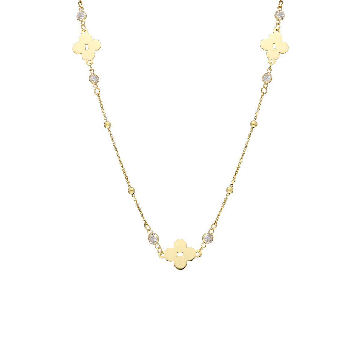 Yonca Zincir Kolye 718947 Gold