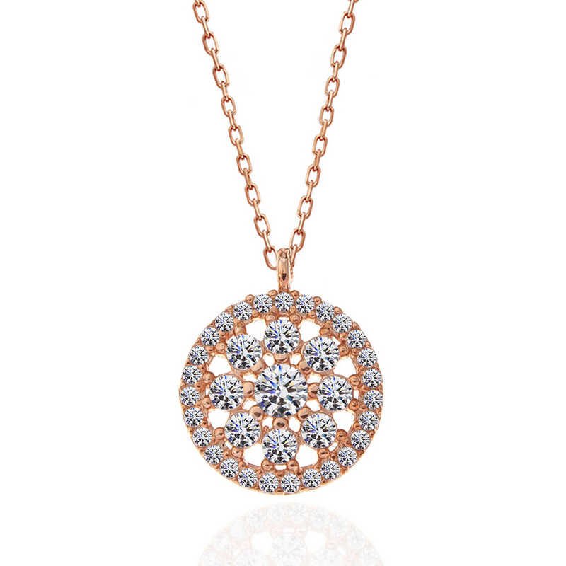 ​Gümüş Rose Çiçek Kadın Kolye