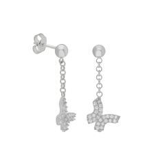 Sallantılı Kelebek Küpe 717088 Silver
