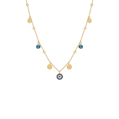 Sallantılı Nazar Kolye 718906 Gold