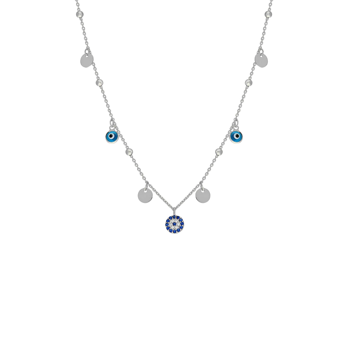 Sallantılı Nazar Kolye 718906 Silver