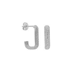 Taşlı Küpe 717089 Silver