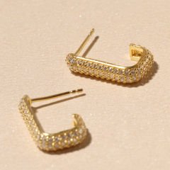 Taşlı Küpe 717089 Gold