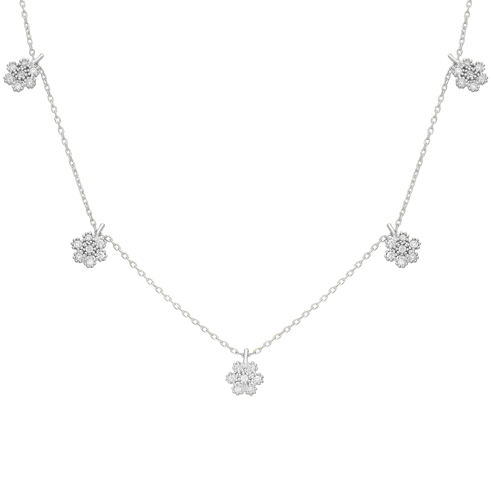 Flower Sallantılı Kolye 718909 Silver
