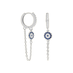 Halka ve Zincir Küpe 717086 Silver