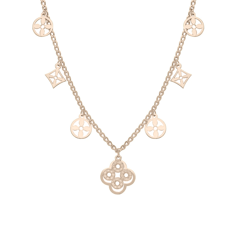 Linda Taşlı Kolye 718910 Rose