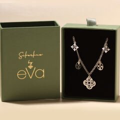 Linda Taşlı Kolye 718910 Silver