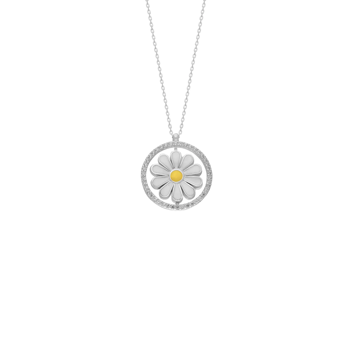 Papatya Kolye 718914 Silver