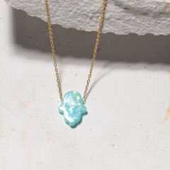 Opal Fatıma Kolye 718916 Gold