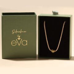 Taşlı Kalp Kolye 718917 Gold