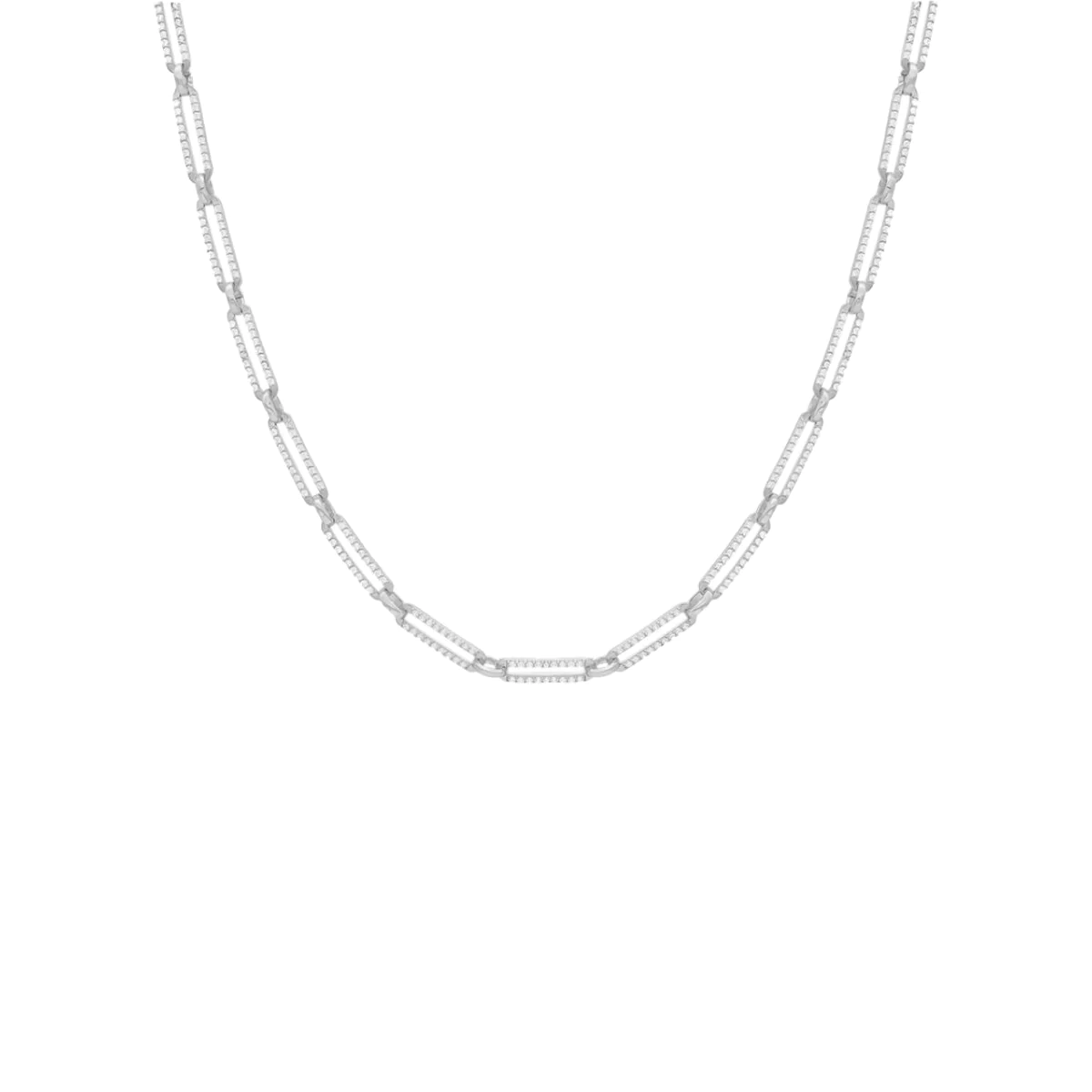 Zirkon Taşlı Zincir 718920 Silver