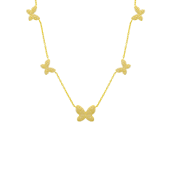 Kelebek Zincir Kolye 718928 Gold