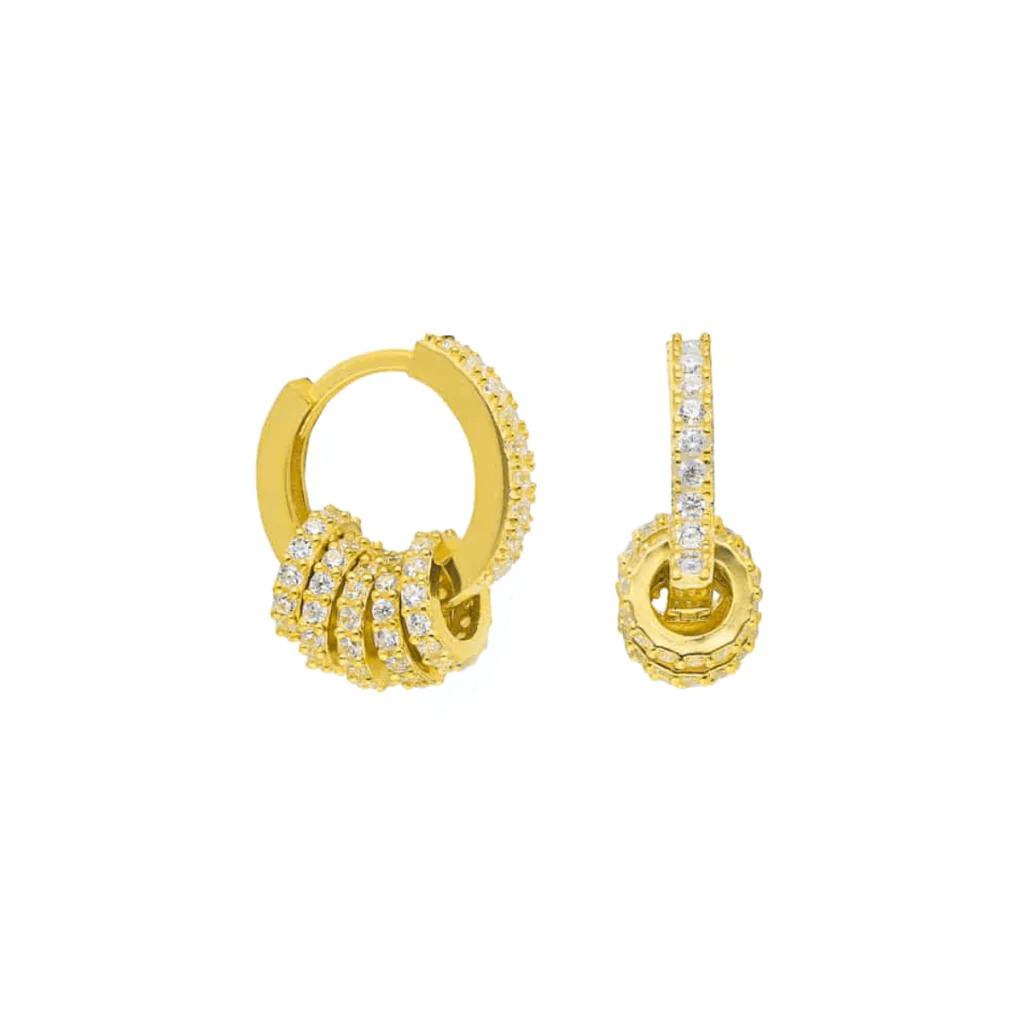 Taşlı Halka Küpe 717105