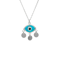 Firuze Mavi Göz Kolye 718931 Silver