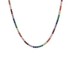 Renkli Suyolu Kolye 718932 Silver
