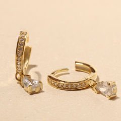Damla Taşlı Küpe 717106 Gold