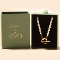 İncili Kalp Kolye 718007