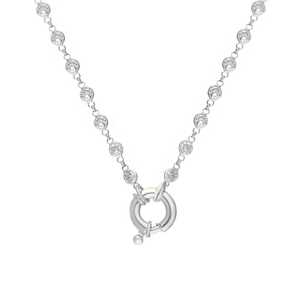 Zincir Tasarım Kolye 718008 Silver