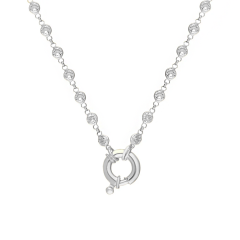 Zincir Tasarım Kolye 718008 Silver