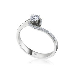 G Renk 0,90 Karat Pırlanta Tektaş Yüzük 20