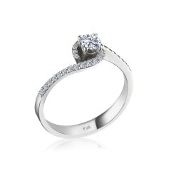 G Renk 0,90 Karat Pırlanta Tektaş Yüzük 20