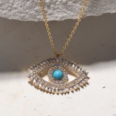 Boho Nazar Kolye 718967 Gold
