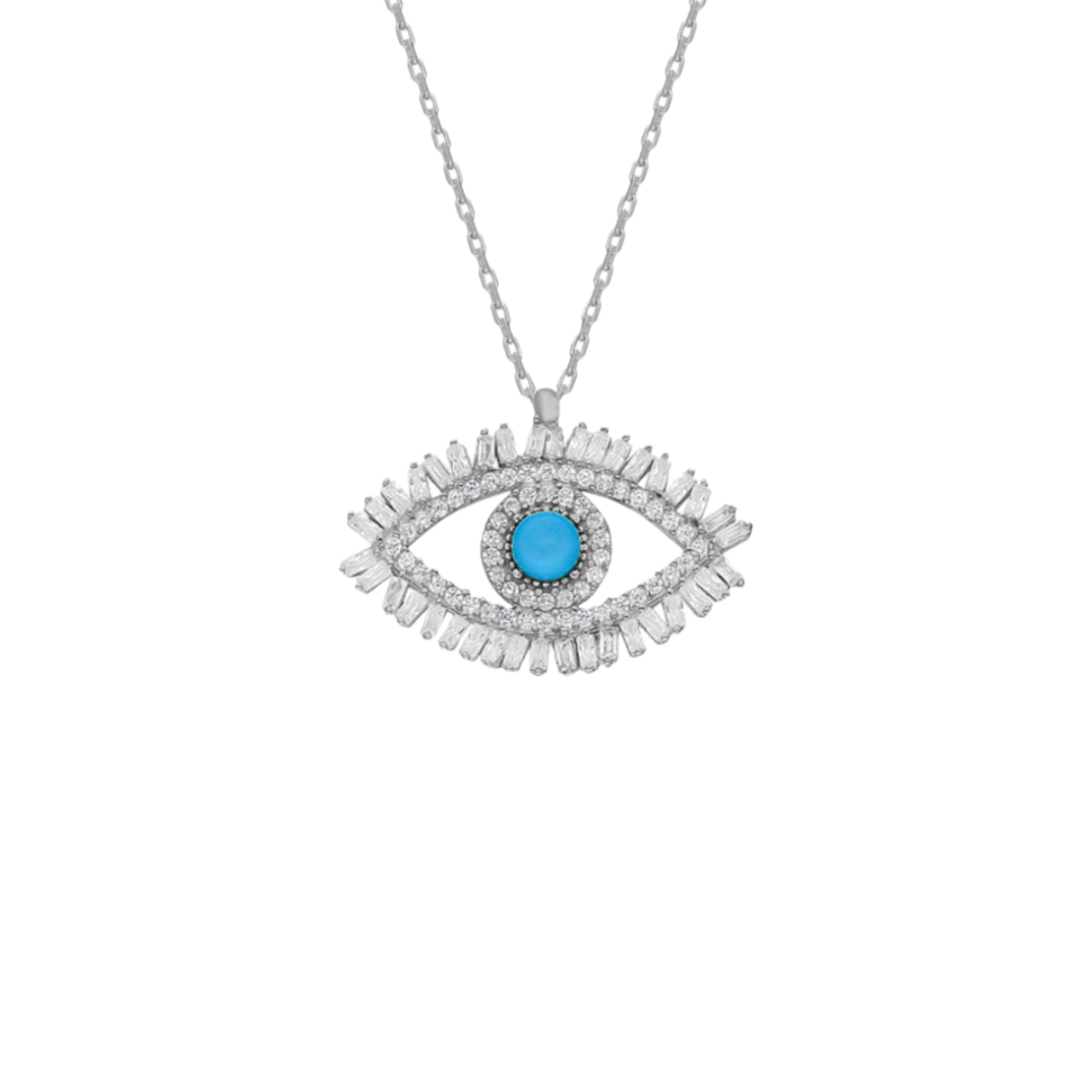 Boho Nazar Kolye 718967 Silver